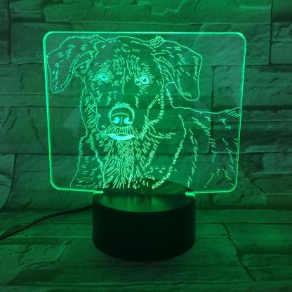 Lovely Golden Retriever 3D Optical Illusion Lamp - 3D Optical Lamp