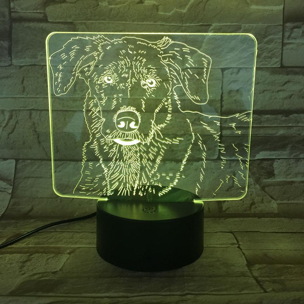 Lovely Golden Retriever 3D Optical Illusion Lamp - 3D Optical Lamp