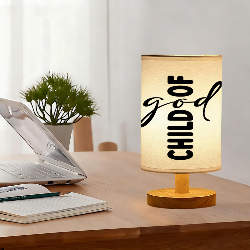 Modern USB-Powered Linen Table Lamp with Soft Glow Lighting