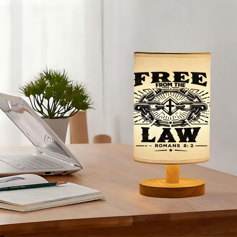 Modern USB-Powered Linen Table Lamp with Free Law-Inspired Design 