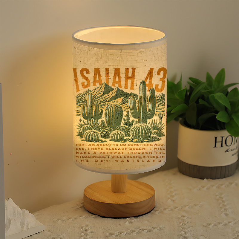 Modern USB-Powered Linen Table Lamp