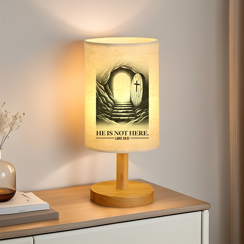 Modern USB-Powered Linen Table Lamp with Unique Cut-Out Pattern 