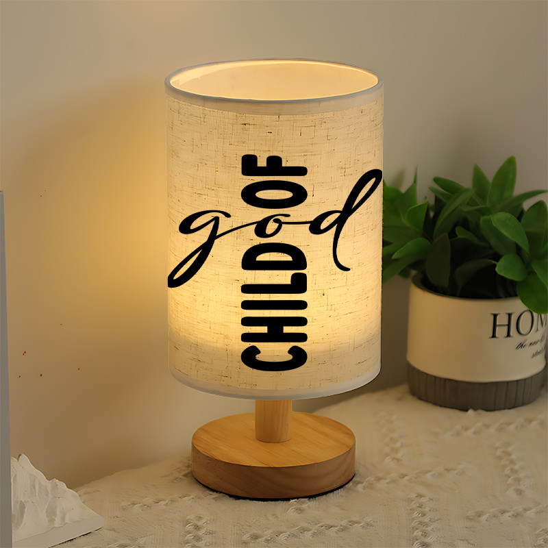 Modern USB-Powered Linen Table Lamp with Soft Glow Lighting