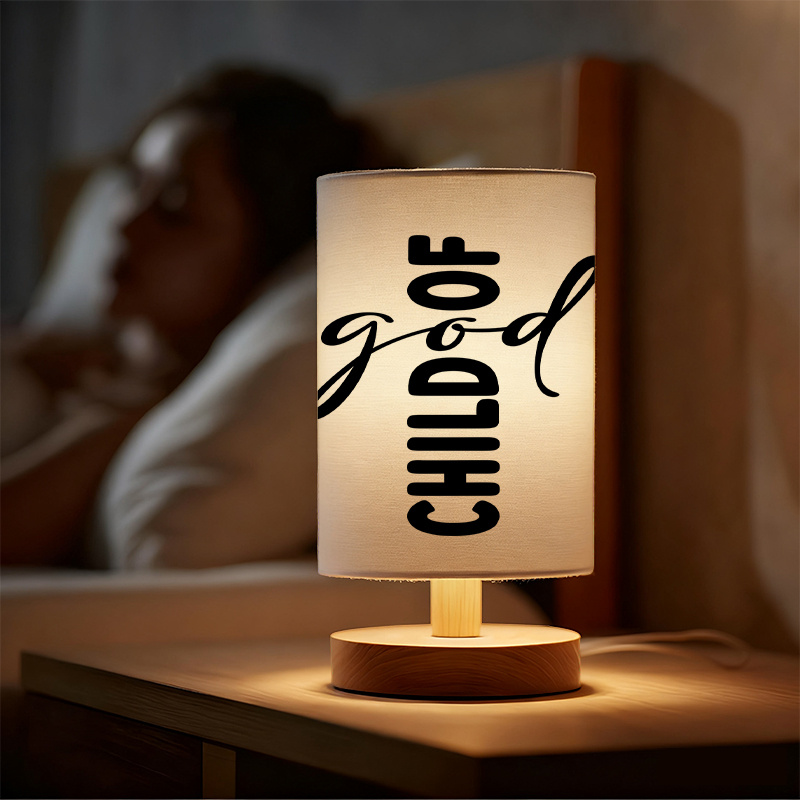 Modern USB-Powered Linen Table Lamp with Soft Glow Lighting