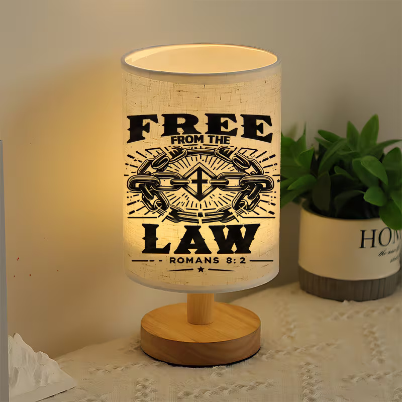 Modern USB-Powered Linen Table Lamp with Free Law-Inspired Design 