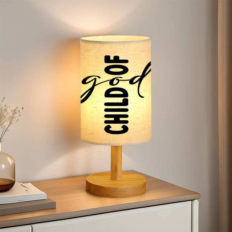 Modern USB-Powered Linen Table Lamp with Soft Glow Lighting
