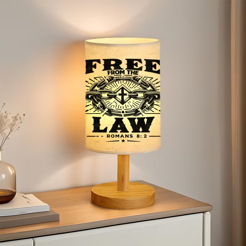 Modern USB-Powered Linen Table Lamp with Free Law-Inspired Design 