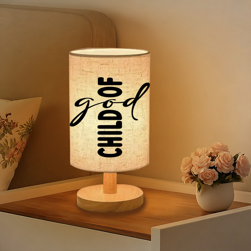 Modern USB-Powered Linen Table Lamp with Soft Glow Lighting