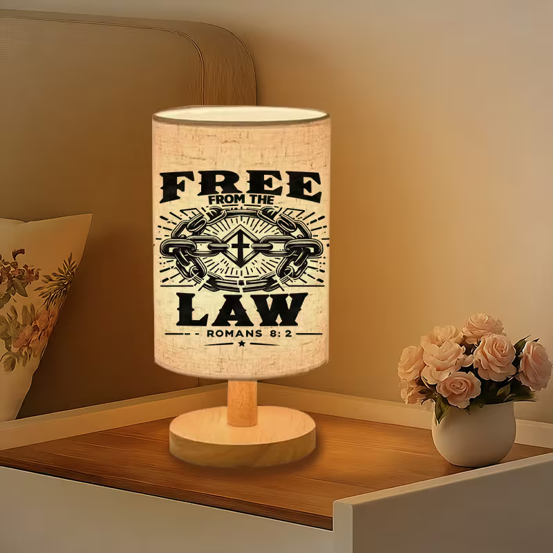 Modern USB-Powered Linen Table Lamp with Free Law-Inspired Design 