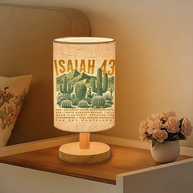 Modern USB-Powered Linen Table Lamp