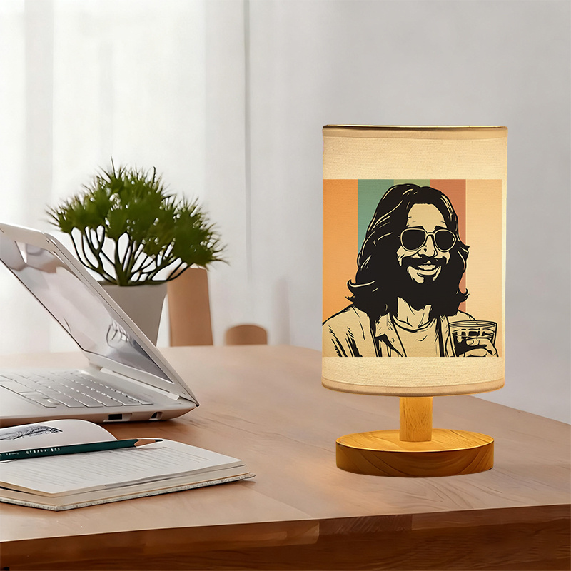 Modern USB-Powered Linen Table Lamp with Unique Design 