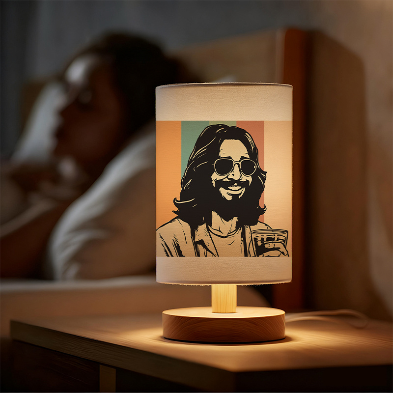 Modern USB-Powered Linen Table Lamp with Unique Design 