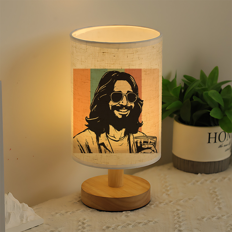 Modern USB-Powered Linen Table Lamp with Unique Design 