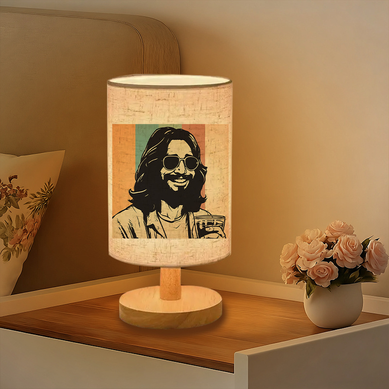 Modern USB-Powered Linen Table Lamp with Unique Design 