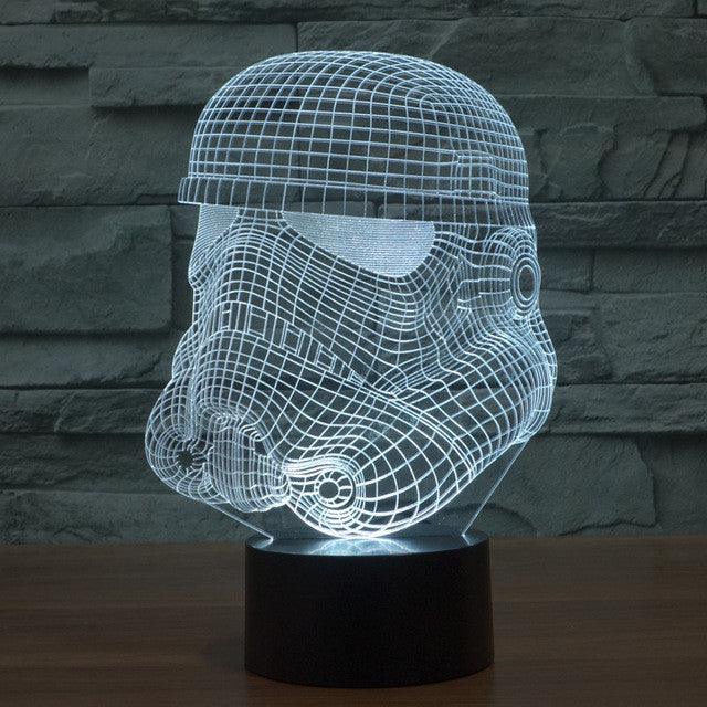storm trooper helmet lamp-3D Optical Lamp