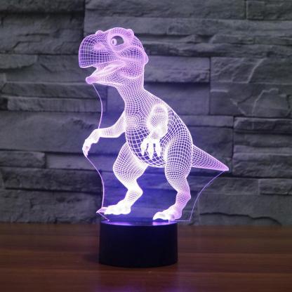 Cartoon Dinosaur 3D Optical Illusion Lamp - 3D Optical Lamp