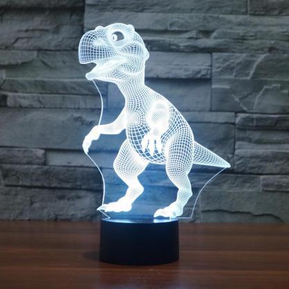 Cartoon Dinosaur 3D Optical Illusion Lamp - 3D Optical Lamp