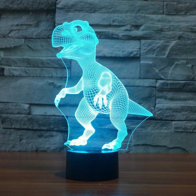 Cartoon Dinosaur 3D Optical Illusion Lamp - 3D Optical Lamp