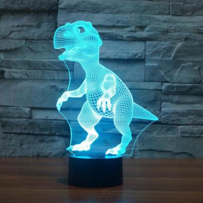 Cartoon Dinosaur 3D Optical Illusion Lamp - 3D Optical Lamp
