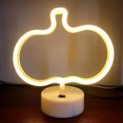 Pumpkin Neon Modelling Lamp - 3D Optical Lamp