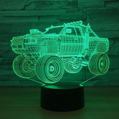 Off Road Vehicle 3D Optical Illusion Lamp - 3D Optical Lamp
