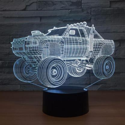 Off Road Vehicle 3D Optical Illusion Lamp - 3D Optical Lamp