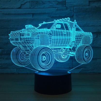 Off Road Vehicle 3D Optical Illusion Lamp - 3D Optical Lamp