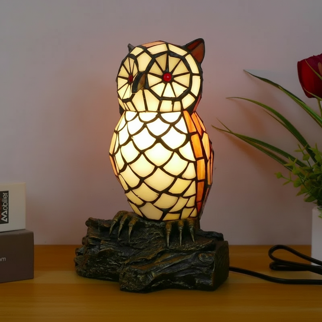 Owl Table Lamp Art Living Room Bedroom Decoration Desk Lamp