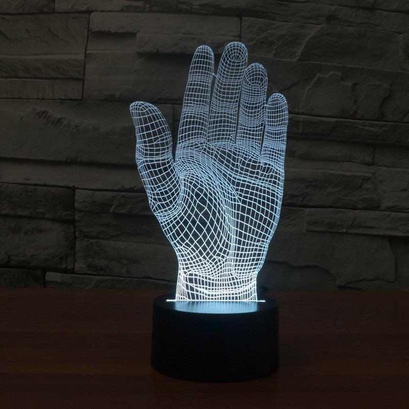 Realistic Palm Sculpture 3D Optical Illusion Lamp-3D Optical Lamp