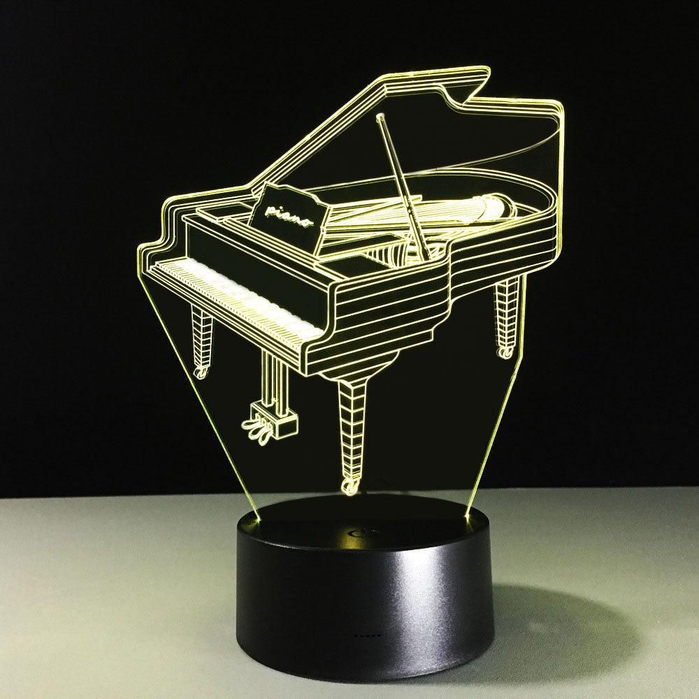 Piano 3D Optical Illusion Lamp - 3D Optical Lamp
