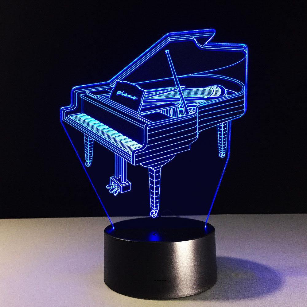 Piano 3D Optical Illusion Lamp - 3D Optical Lamp
