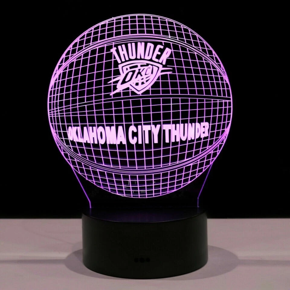 Oklahoma City Thunder Themed Helmet LED Night Light
