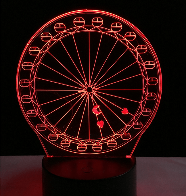 Ferris wheel touch 3D colorful Nightlight lamp - 3D Optical Lamp