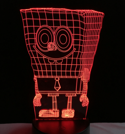 Sponge baby 3D colorful Nightlight lamp - 3D Optical Lamp