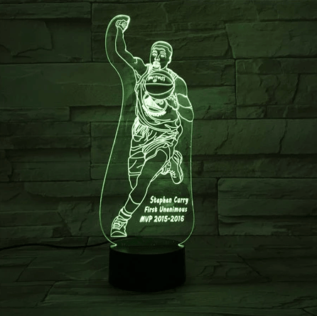 Basketball Stephen Curry 3D Optical Illusion Lamp - 3D Optical Lamp