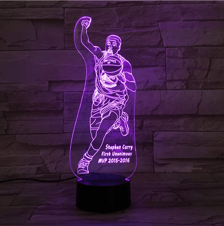 Basketball Stephen Curry 3D Optical Illusion Lamp - 3D Optical Lamp