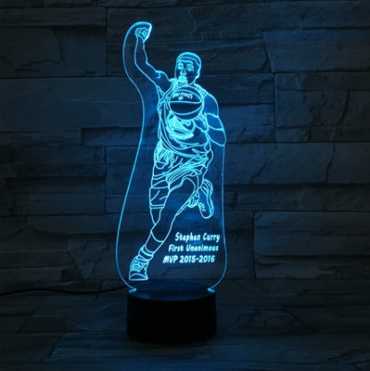 Basketball Stephen Curry 3D Optical Illusion Lamp - 3D Optical Lamp