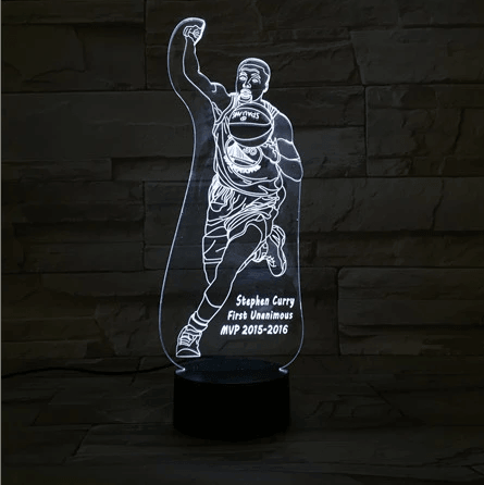 Basketball Stephen Curry 3D Optical Illusion Lamp - 3D Optical Lamp
