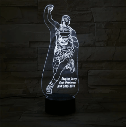 Basketball Stephen Curry 3D Optical Illusion Lamp - 3D Optical Lamp