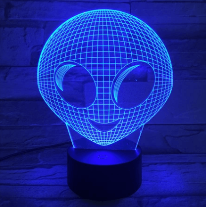 Alien 3D Optical Illusion Lamp - 3D Optical Lamp
