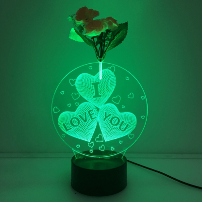 Heart Message LED Lamp-3D Optical Lamp