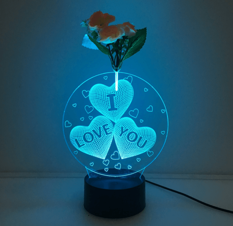 Heart Message LED Lamp-3D Optical Lamp