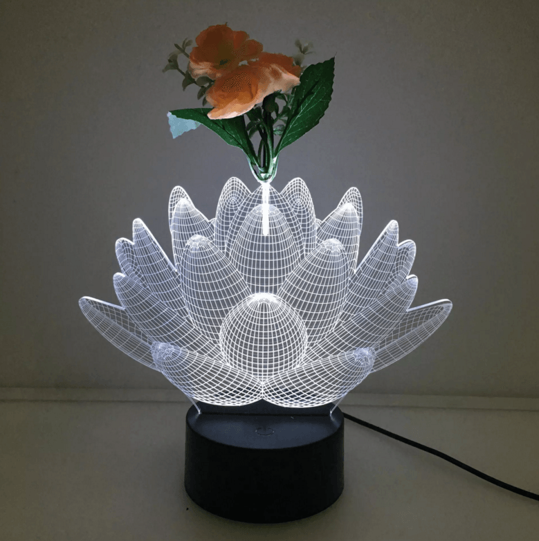 Lotus Flower Illusion Lamp-3D Optical Lamp