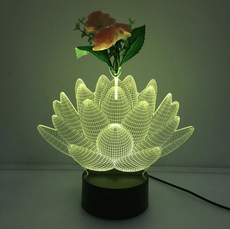 Lotus Flower Illusion Lamp-3D Optical Lamp