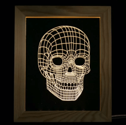 3D Skull Illusion Lamp-3D Optical Lamp