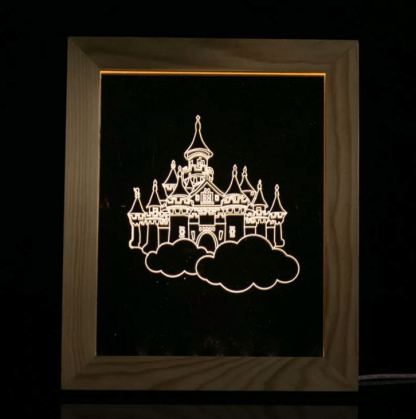 Cloud Castle Frame Lamp-3D Optical Lamp