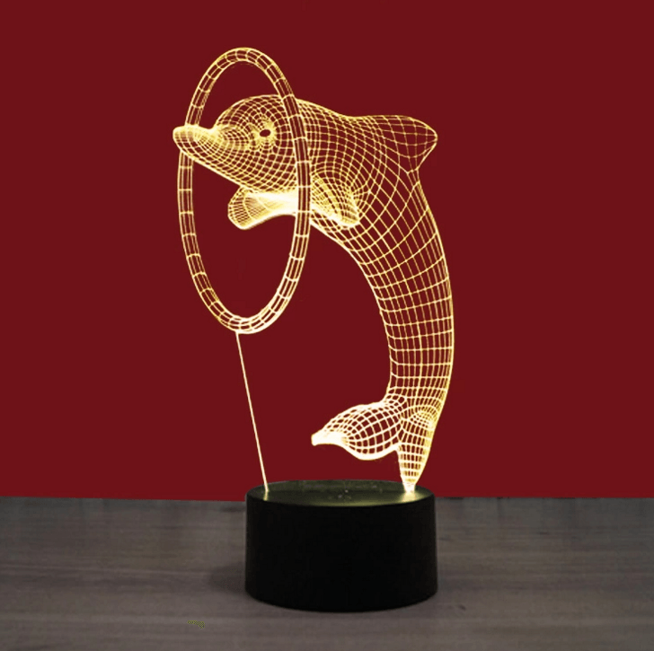 3D Dolphin Illusion Lamp-3D Optical Lamp