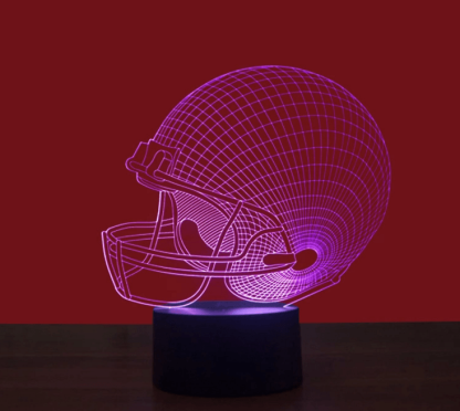 Football Helmet 3D Light Colorful Lights Creative Lamp - 3D Optical Lamp