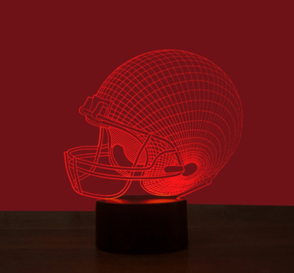 Football Helmet 3D Light Colorful Lights Creative Lamp - 3D Optical Lamp