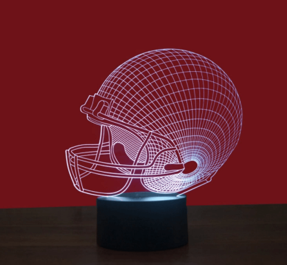 Football Helmet 3D Light Colorful Lights Creative Lamp - 3D Optical Lamp